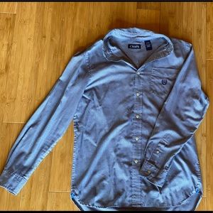 Chaps Blue and White Dress Shirt